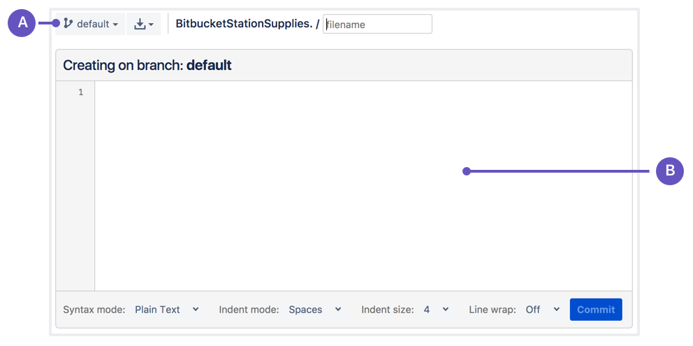 Bitbucket new file Bitbucket new file