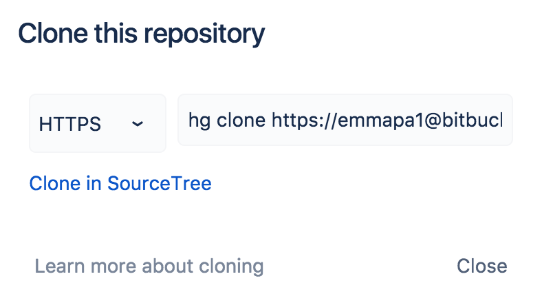 Bitbucket clone fork
